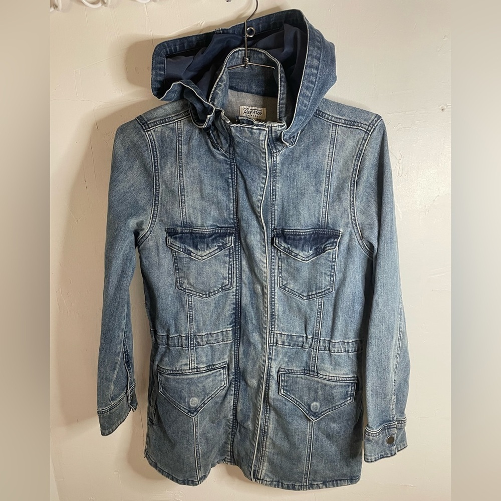 Resistol Western Denim Jacket Chore Coat With Hood​